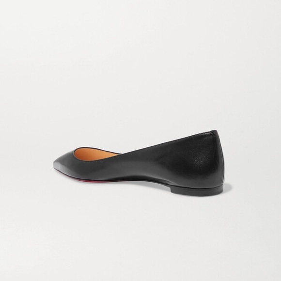 Christian Louboutin Ballalla Leather Point-toe Flats Black - Picture 3 of 8